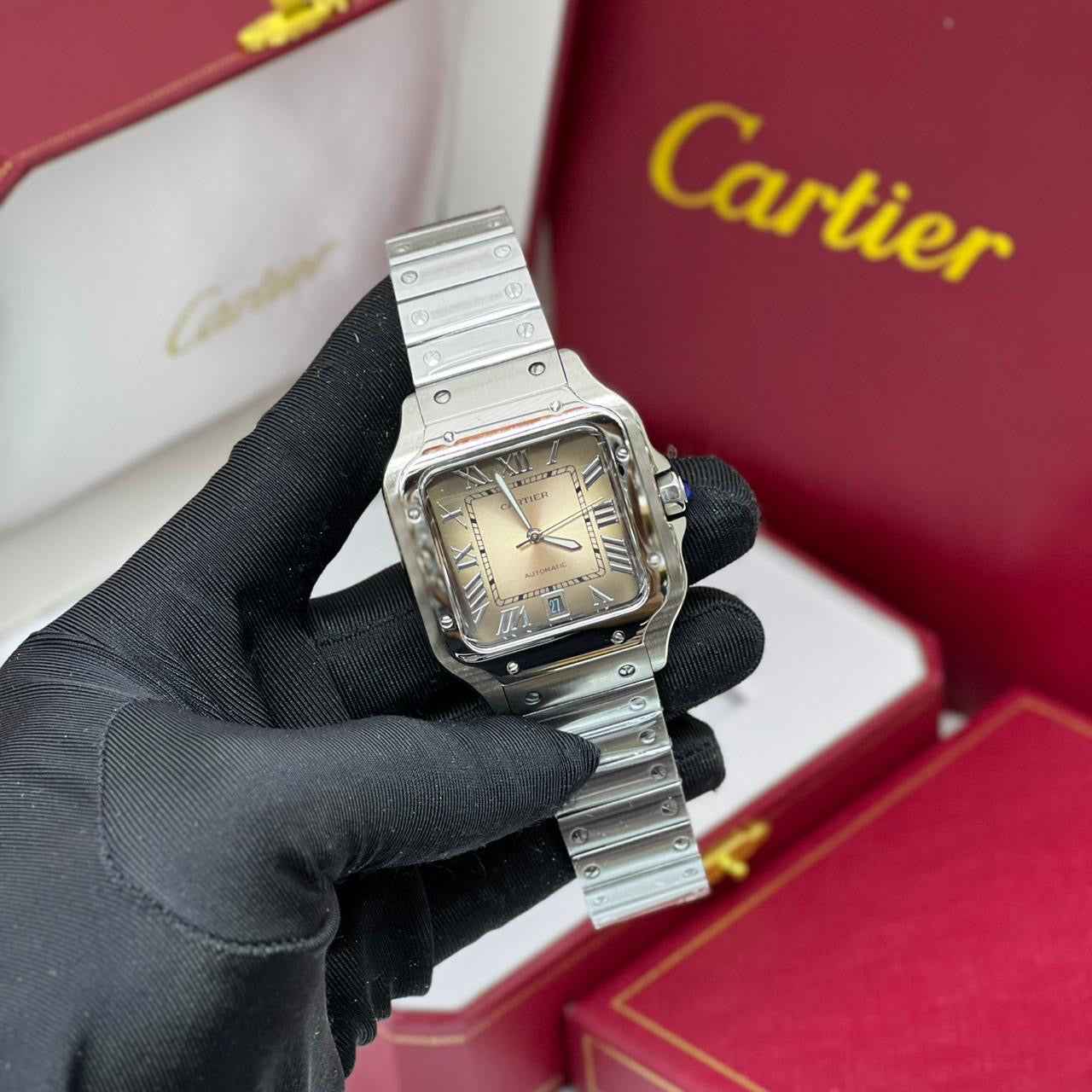 Cartier Watch | Santos de Cartier Automatic White Dial Silver