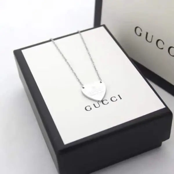 Gucci Jewelry | Heart Logo Necklace Gold Silver RoseGold
