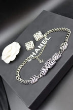 Chanel Jewelry | CC Logo Star Pendant Necklace Earrings Set