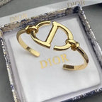 Dior Jewelry | CD Navy Cuff Bracelet Gold