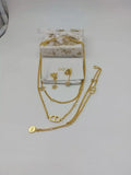 Dior Jewelry | Star Multi Layer Necklace Earrings Set Gold Finish Metal