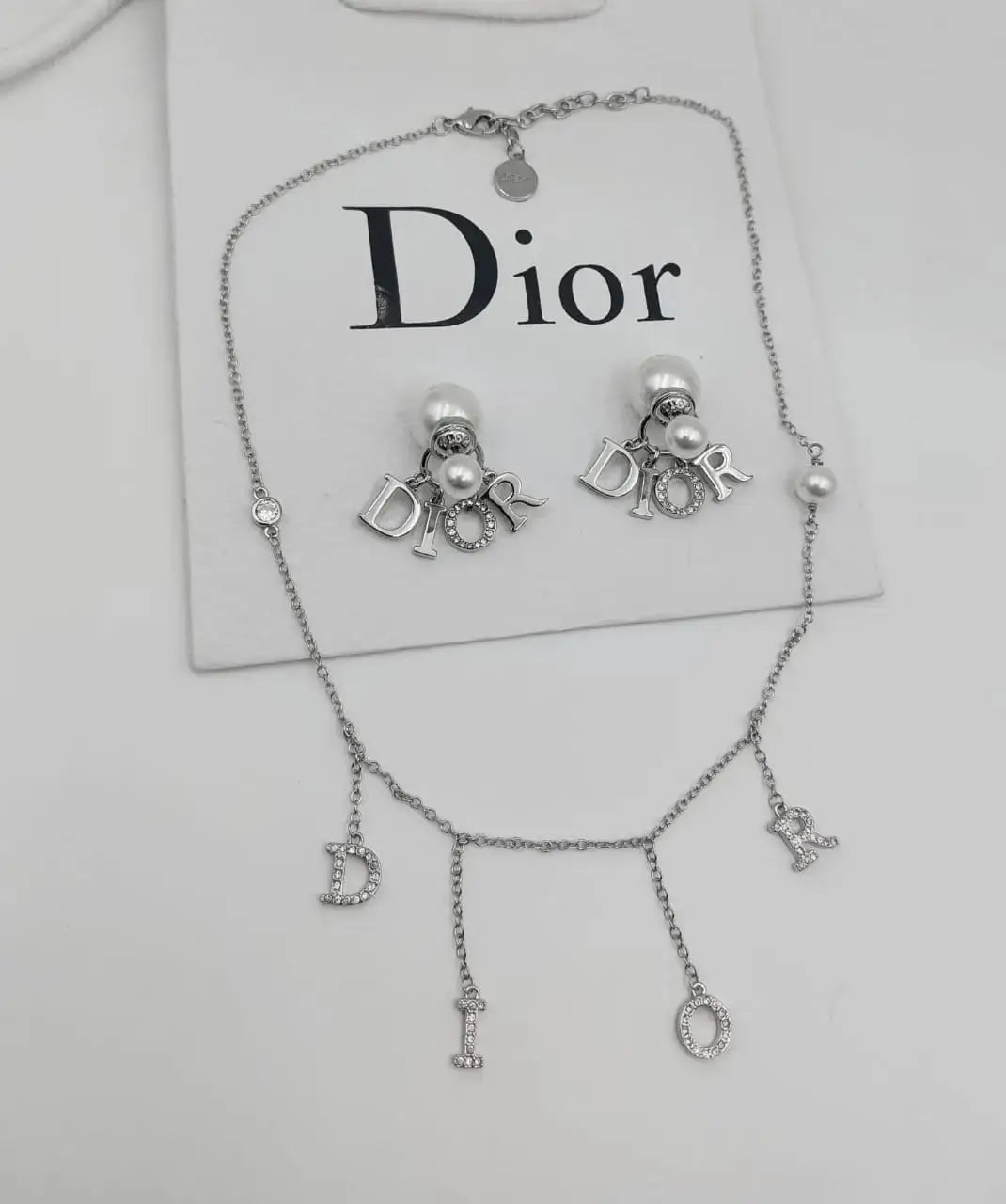 Dior Jewelry | Letter Charm Necklace Silver