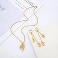 Dior Jewelry | Navy Necklace Earrings Set Gold