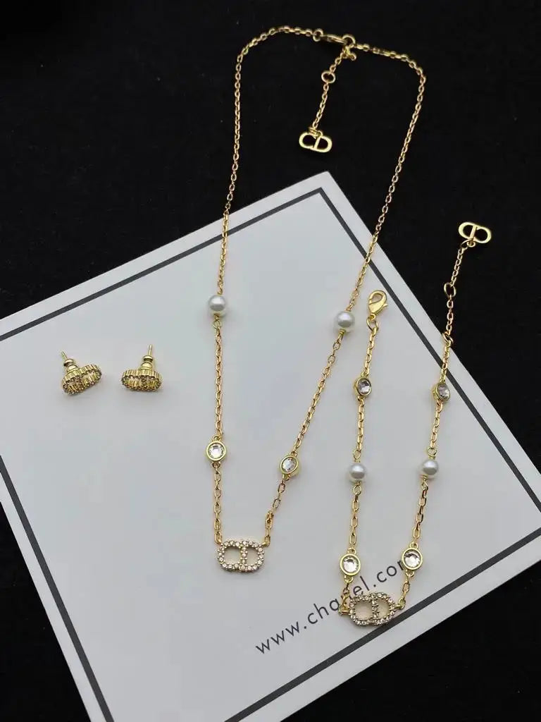 Chanel Jewelry | Lune Gold Finish Resin Pearls Crystals
