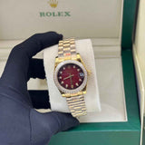 Rolex Datejust Red Diamond Bezel Watch premium replica - image 4