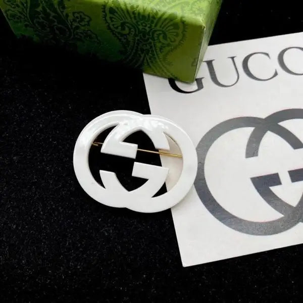 Gucci Jewelry | GG Logo Brooch Pink Gold