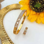 Messika Jewelry | Move Noa Pavé Bangle Ring Set White Gold Diamonds