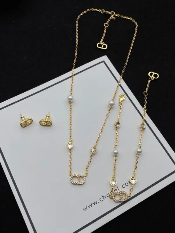 Chanel Jewelry | Lune Gold Finish Resin Pearls Crystals