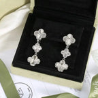 Van Cleef & Arpels Jewelry | Dangle Earrings Gold Full Crystals