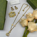 Gucci Jewelry | GG Crystal Earring Brooch Set Gold