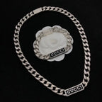 Gucci Jewelry | Logo Plate Chain Bracelet Silver