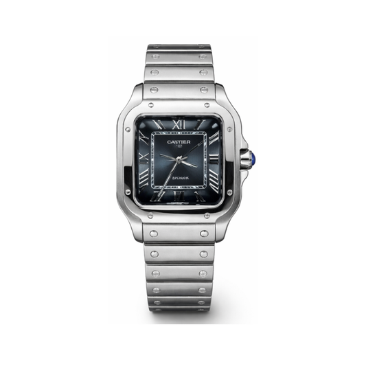 Cartier Watch | Santos De Cartier Steel Blue Dial