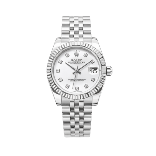 Rolex Watch | Datejust White Diamond Dial