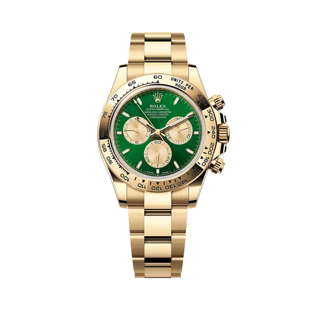 Rolex Yellow Gold Green Dial Watch premium replica - image 1