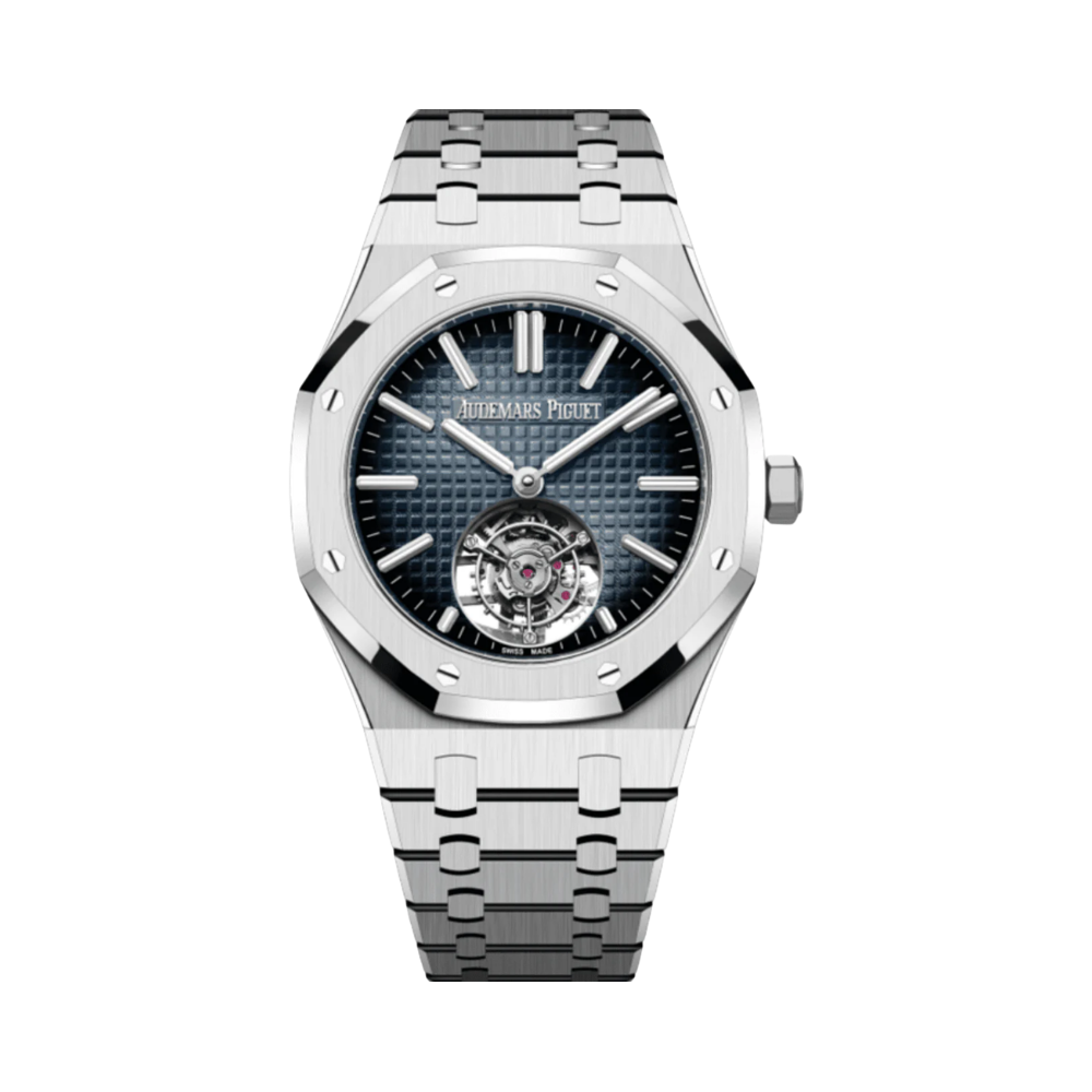 Audemars Piguet Watch | Royal Oak Selfwinding Flying Tourbillon Stainless Steel Smoked Blue Dial