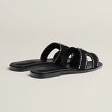 Hermès Slipper | Oran Black Studded