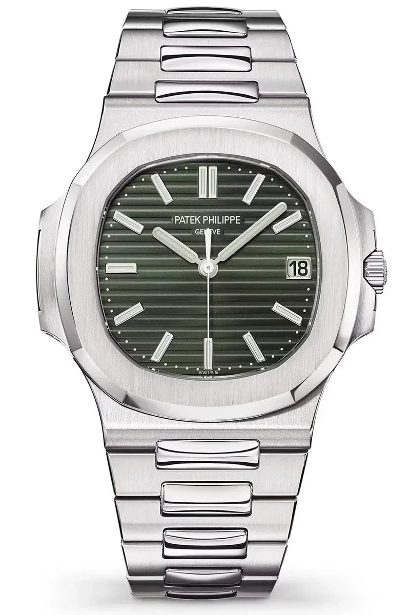 Patek Philippe | Nautilus New Olive Green Dial - Free & Fast UAE Shipping