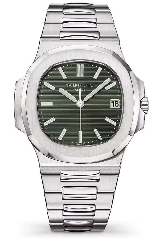 Patek Philippe | Nautilus New Olive Green Dial - Free & Fast UAE Shipping