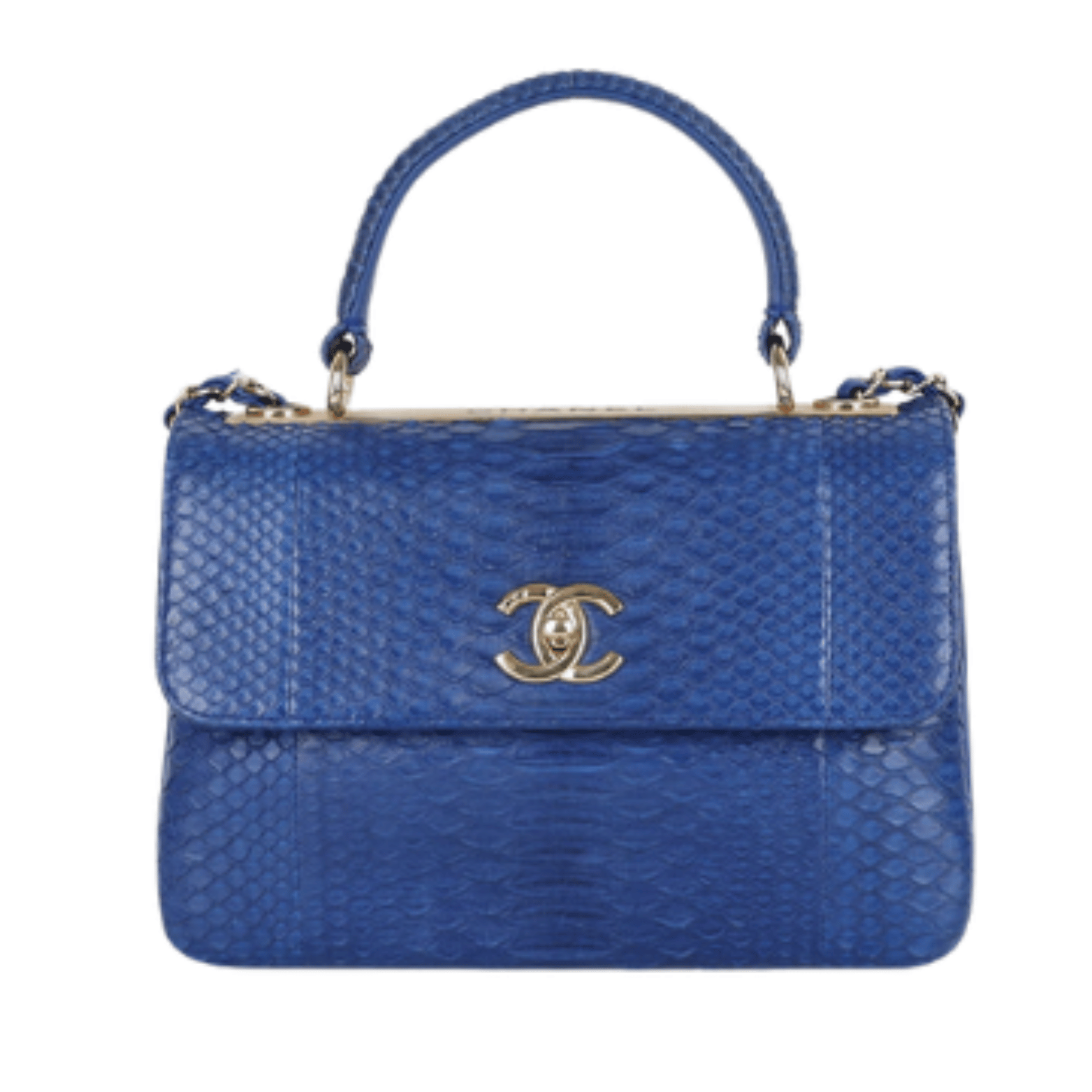 Chanel Bag | Blue Python Small Trendy CC Dual Handle Flap Bag