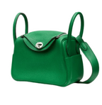 Hermès Bag | Mini Lindy Shoulder Bag In Green Clemence Leather Palladium Hardware