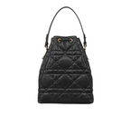 Dior Bag | Caro Bucket In Black Macrocannage Lambskin
