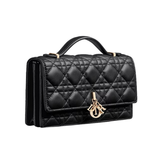Dior Bag | My Dior Mini In Black Cannage Lambskin