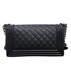 Chanel Bag | Boy Bag In Black Quilted Caviar Leather