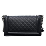 Chanel Bag | Boy Bag In Black Quilted Caviar Leather