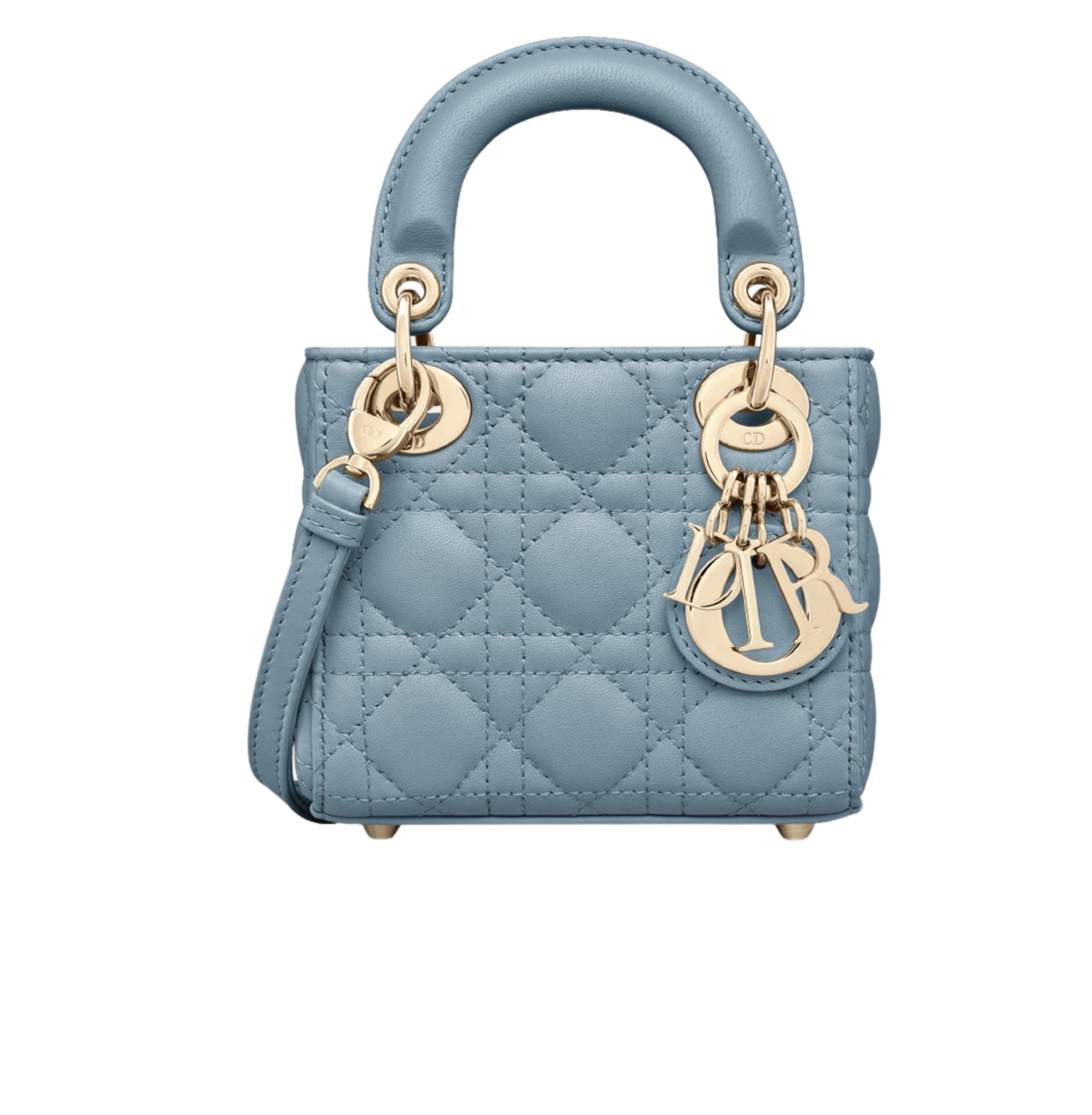 Dior Bag | Lady Dior Micro In A Soft Blue