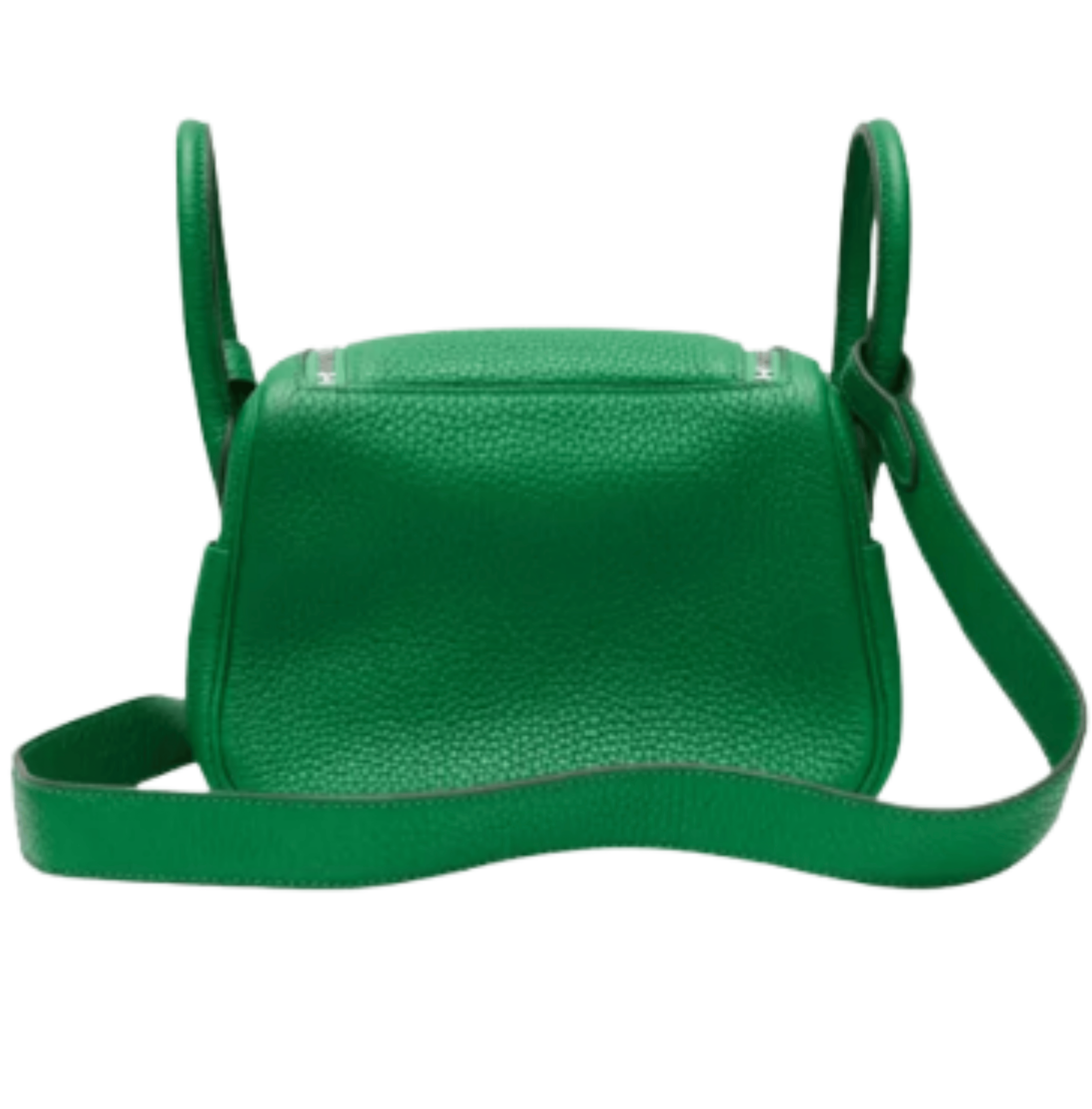 Hermès Bag | Mini Lindy Shoulder Bag In Green Clemence Leather Palladium Hardware