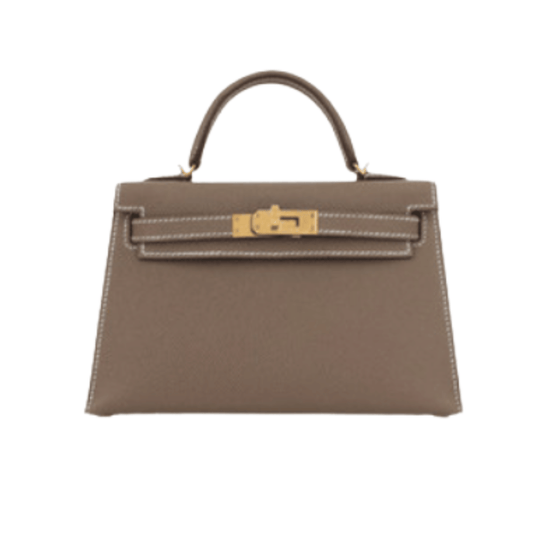 Hermès Bag | Kelly Mini Ii Sellier Bag Etoupe Epsom Leather Gold Hardware