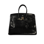 Hermès Bag | Birkin Handbag Shiny Black Crocodile Skin