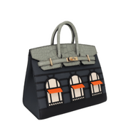 Hermès Birkin 20 Faubourg Gris Misty Matte Alligator Leathers Bag premium replica - image 1