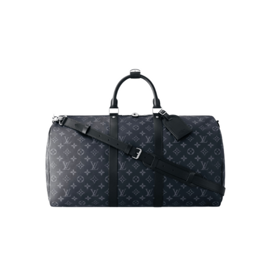 Louis Vuitton Bag | Keepall Bandoulière 50 Travel Monogram Eclipse Canvas Black-Leather Trim