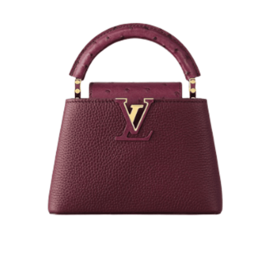 Louis Vuitton Bag | Capucines East-west Mini Bag Crinkled Grenat Red Leather Gold-Toned Hardware
