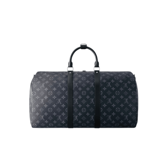 Louis Vuitton Bag | Keepall Bandoulière 50 Travel Monogram Eclipse Canvas Black-Leather Trim