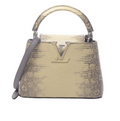 Louis Vuitton Bag | Capucines Lizard Leather Natural Gray Accents
