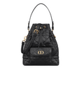 Dior Bag | Caro Bucket In Black Macrocannage Lambskin