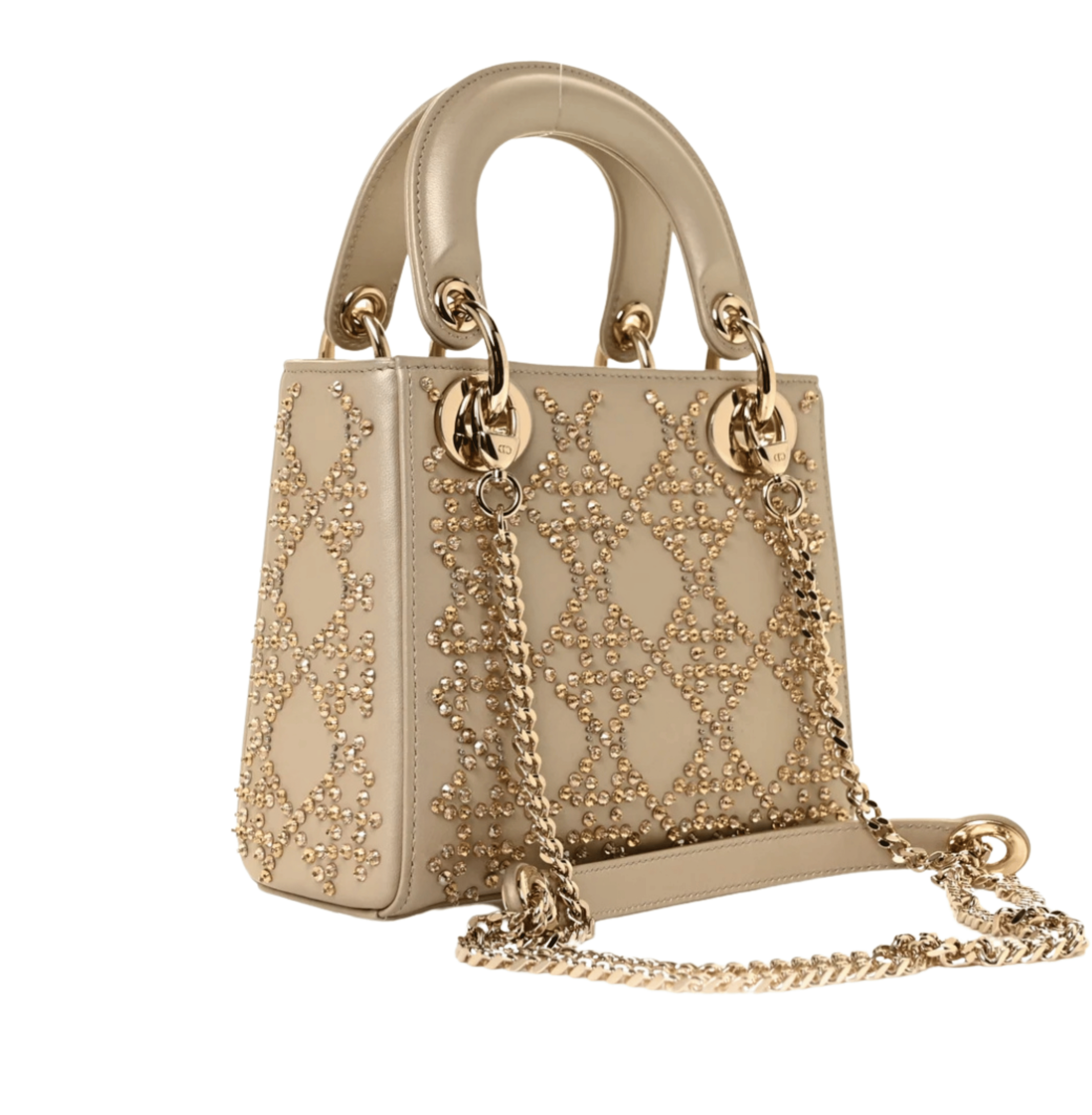 Dior Bag | Platinum-tone Metallic Cannage