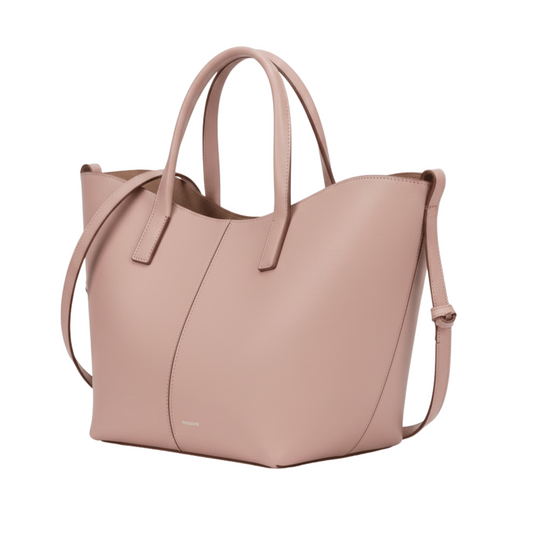 Polène Bag | Cyme Mini Bag Textured Pink Leather