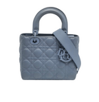 Dior Bag | Lady Dior Tote In Blue Cannage Leather.