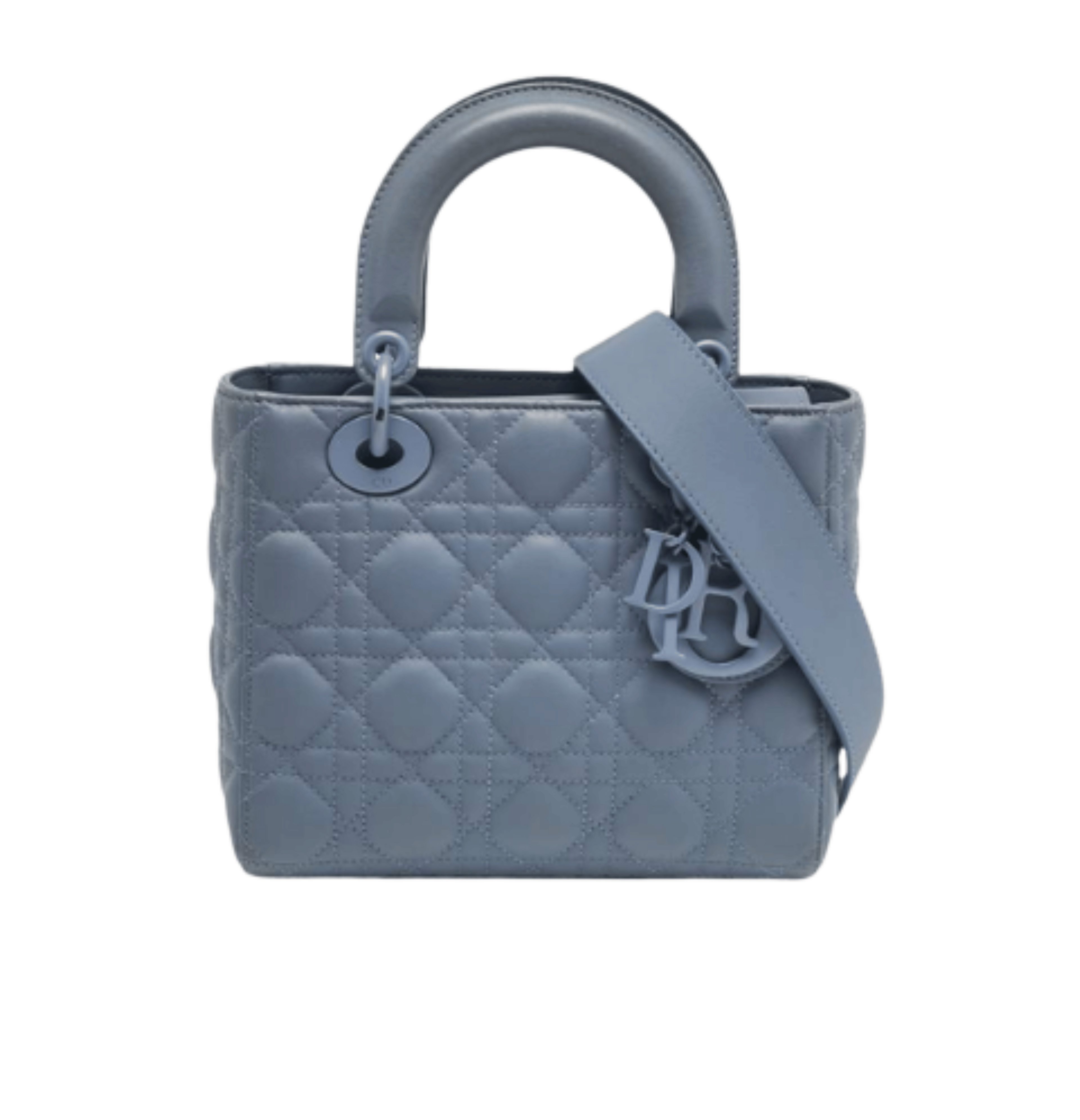 Dior Bag | Lady Dior Tote In Blue Cannage Leather.