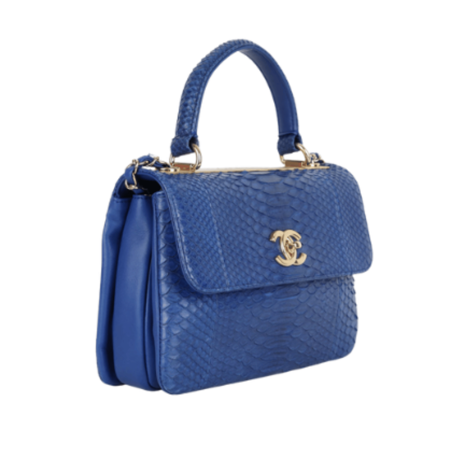 Chanel Bag | Blue Python Small Trendy CC Dual Handle Flap Bag