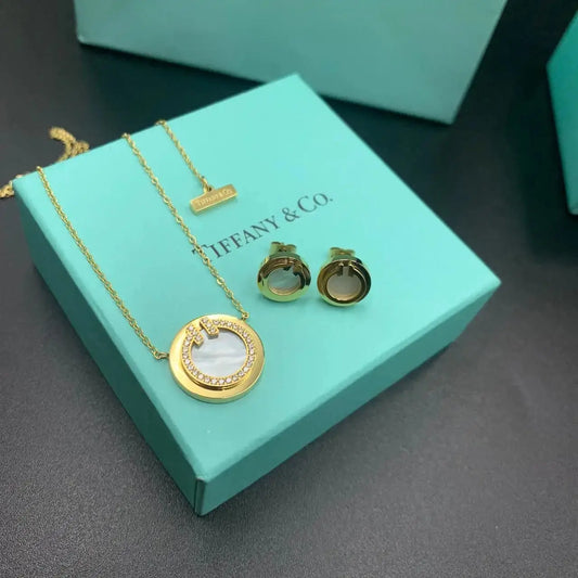 Tiffany & Co. Jewelry | Gold Diamond T Circle Pendant Necklace