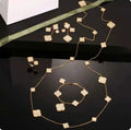 Van Cleef & Arpels Jewelry | Jewelry Set Gold Full Crystals