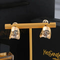 YSL Jewelry | Cassandre Enamel Hoop Earrings Gold